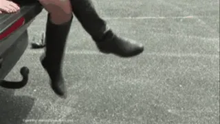 Cut up her leather Boots 5