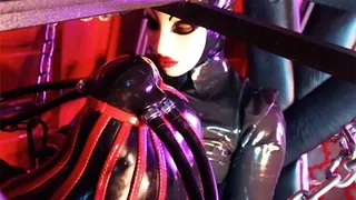 Ariana Chevalier Heavy Rubber Suspension w Leather Body Bag