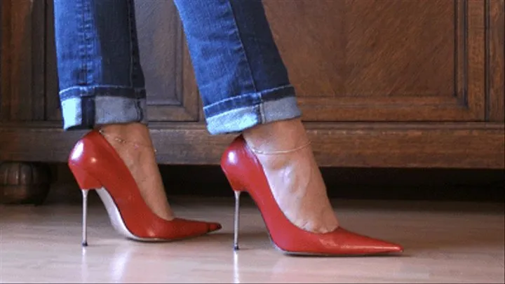 Red Italian Stiletto Pumps 2 - Part 1