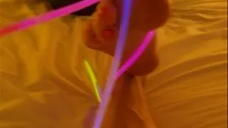 Foot Play with Glow Sticks