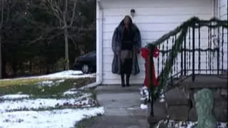 Leanther furs and black boots outside 2