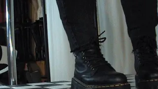 Iffelmaus and Cleopatra squeeze the cock under Dr Martens - Cam 3