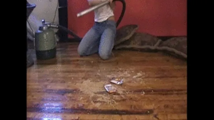 Vacuum Cleaning up the cereal mess