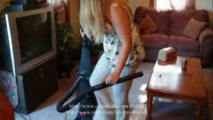 Upright Vacuuming Fetish with Heather