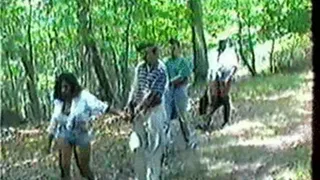 Chain Gang Of Slaves Humiliated & Bound in the Woods