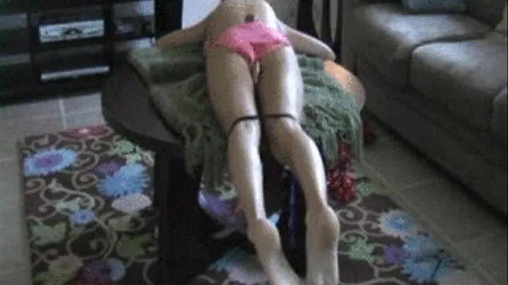 Emily tickled and vibrated on the coffee table - from another angle - 18