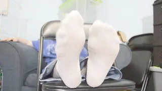 Lola's sock and barefoot posing