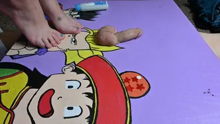 Stitch gives me a footjob on a cock table