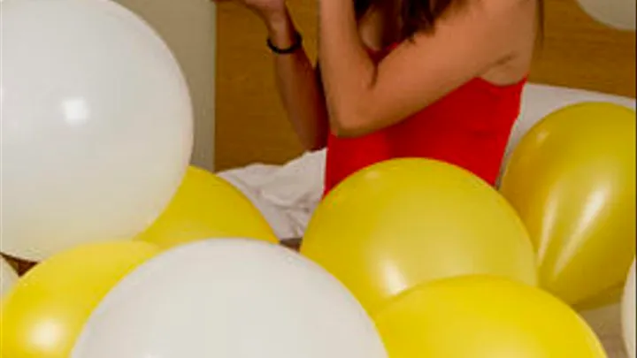 Malia Blows Up and Pops Balloons