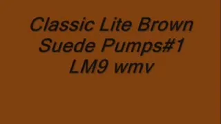 Classic Lite Brown Suede Pumps#1 LM9