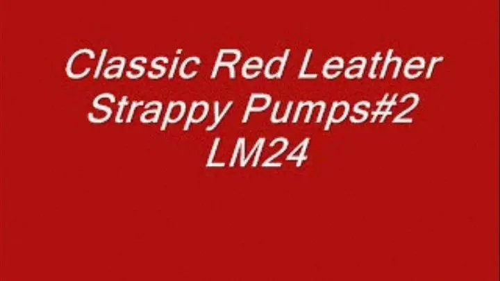 Classic Red Leather Strappy Pumps#2 LM24