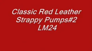 Classic Red Leather Strappy Pumps#2 LM24