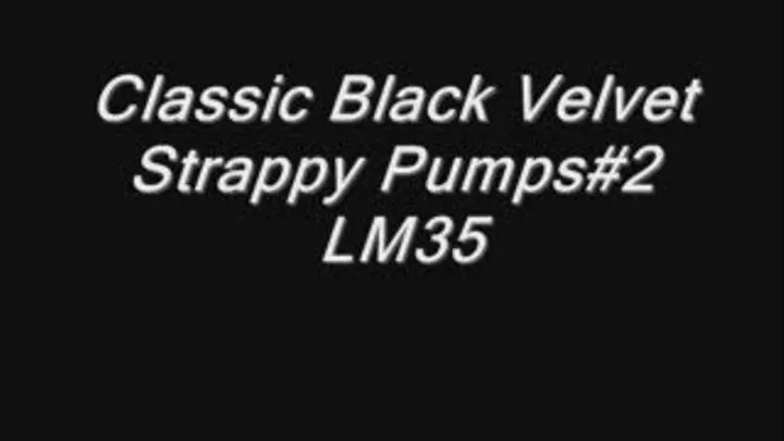 Classic Black Velvet Strappy Pumps#2 LM35