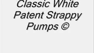 Classic White Patent Strappy Pumps#1 LM10