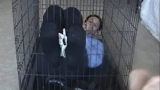 Businessman Captured, Caged and Foot Tickled (Edited)