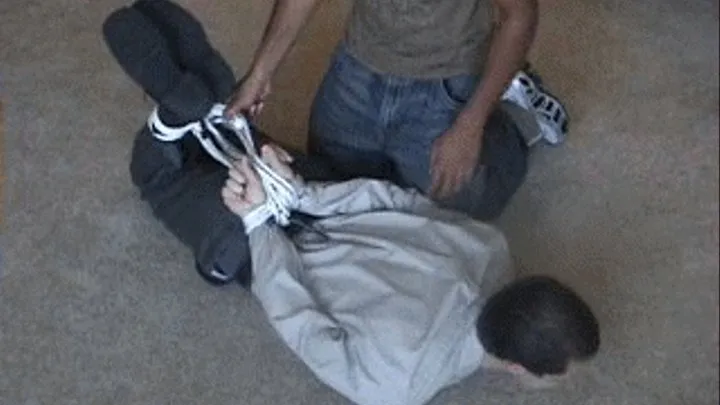 Male on Male Hogtie Foot Tickle