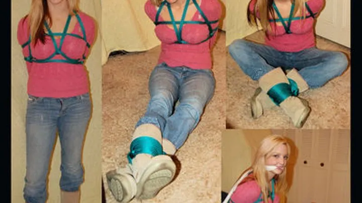 Gorgeous blond Shannon is a bound and gagged victim