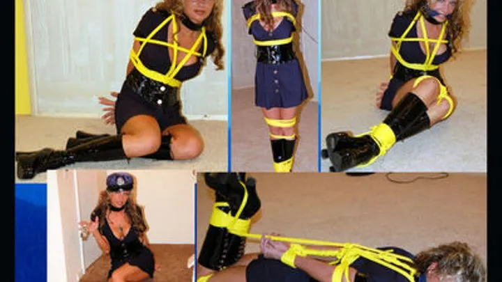 Gorgeous Danielle is Vixen a super hero (but bound and gagged) cop.