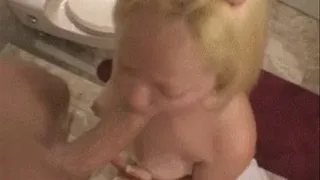 part 1, Quick mouth full of cum in bathroom