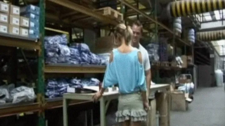 part 1, Hottie blows 2 guys in the warehouse