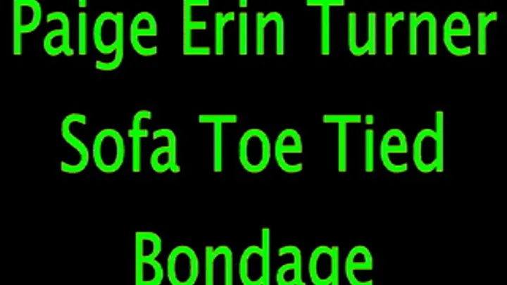 Paige Erin Turner: Sofa Toe Tie