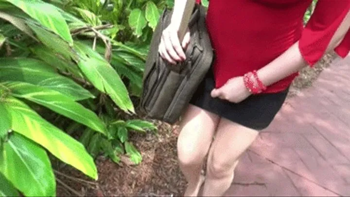 INEED2PEE Mystick wetting fetish pantyhose in public