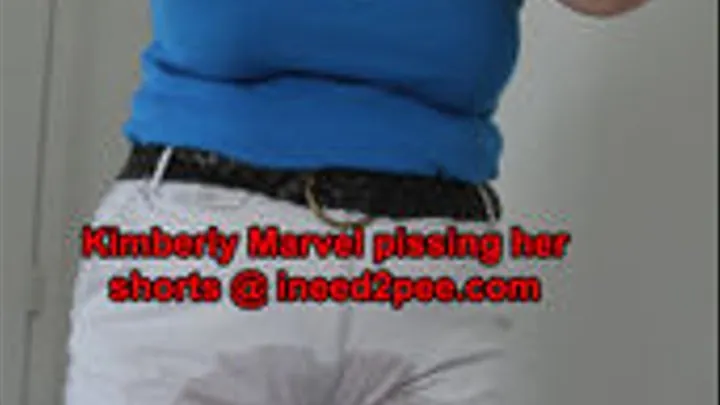 INEED2PEE - Curvy Kimberly Marvel full bladder pee desperation & wetting shorts