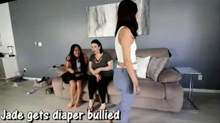 Jade gets diaper bullied wedgies and accidental cumming IPOD
