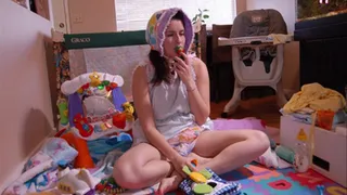 adultbabygirl - Adult Baby Arizona in diapers, ready for bedtime!