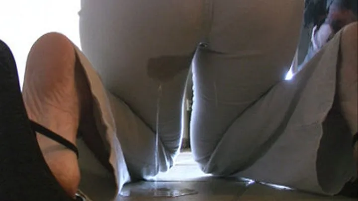 INEED2PEE - Tabitha PISSES her tan pants, almost made it!