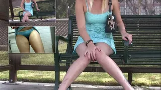 INEED2PEE - Blond Kelli pisses her panties at busstop