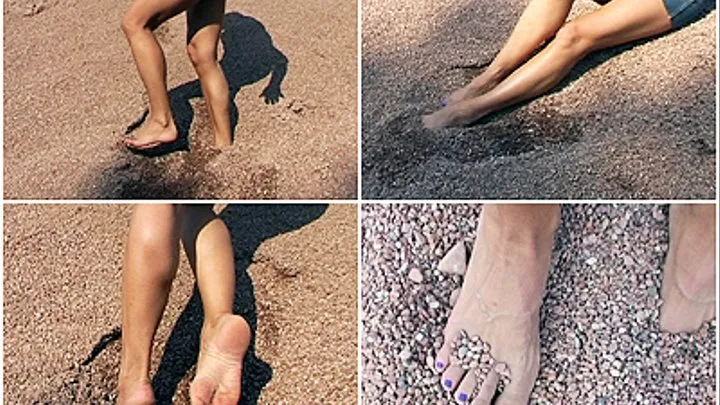 bare foot in the gravel pit