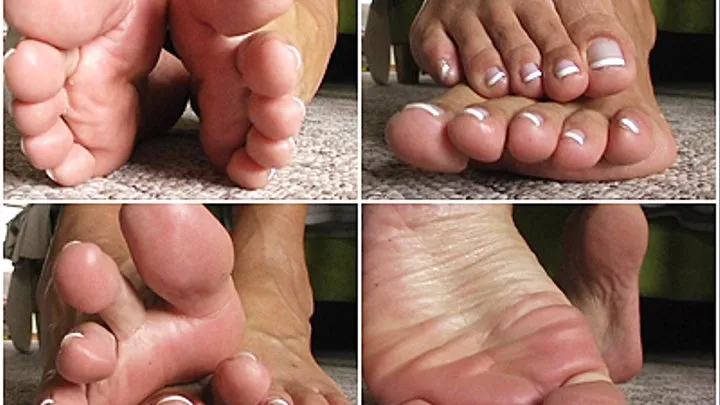 extreme close at annies toes and soft soles