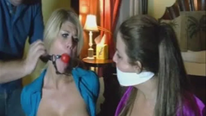 Busty ladies tied up, gagged & struggling Part 2