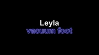 Leyla vacuum her foot