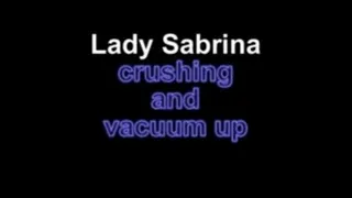 Lady Sabrina trample and vacuum little truck