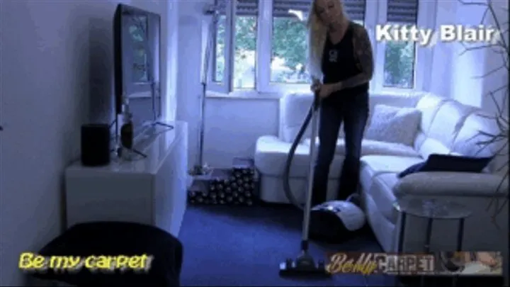 Kitty Blair vacuum first carpet then slave top cam