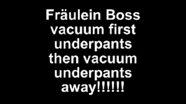 Fräulein Boss vacuum first the boy, then she vacuum the underpants away