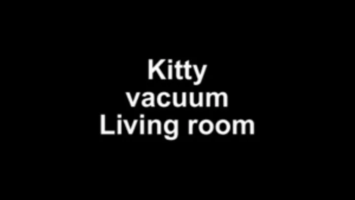 Kitty vacuum living room