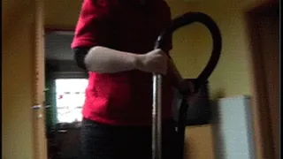 Fräulein Schmidt doing vacuumjob after vacuuming the toy bear game