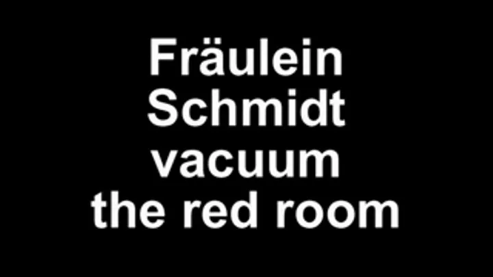 Fraulein Schmidt vacuum the red room