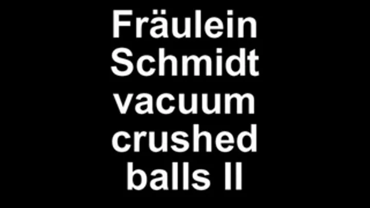 Fräulein Schmidt vacuum the crushed balls II