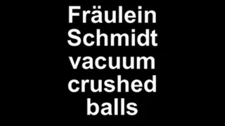 Fräulein Schmidt vacuum the crushed balls