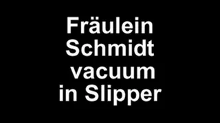 Fräulein Schmidt vacuum in slippers