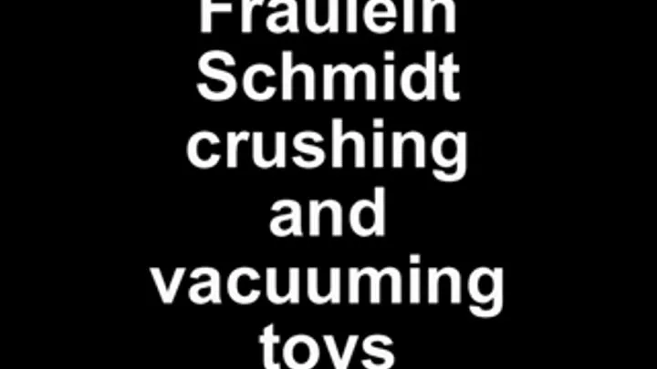 Fräulein Schmidt crushing and vacuuming toys