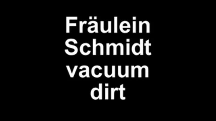 vacuuming dirt with Fräulein Schmidt