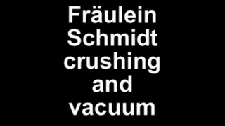 Fräulei Schmidt crushing and vacuuming
