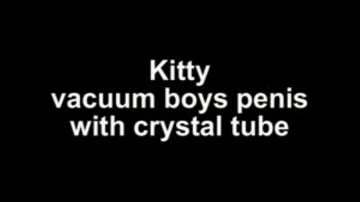 Kitty vacuum boys penis with crystal tube