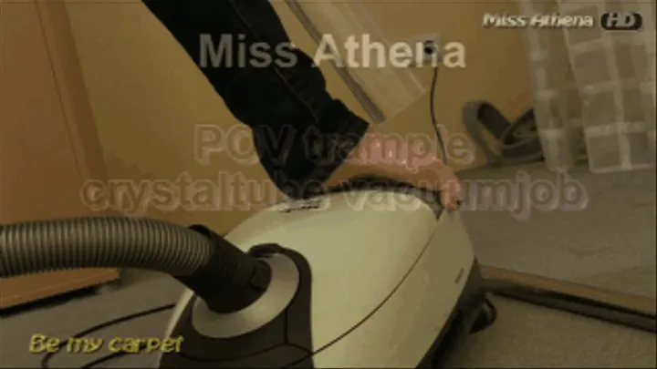 Miss Athena POV trample crystal tube vacuumjob