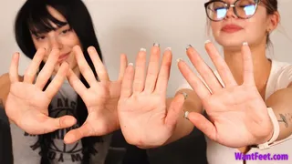 Mesmerizing Hand Fetish Play - Size comparison